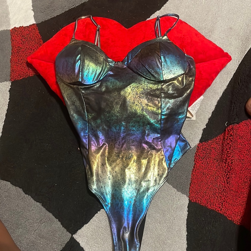 Metallic colored bodysuit from fashion nova